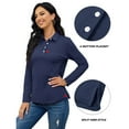 thumbnail image 4 of TACVASEN Women's Long Sleeve Golf Quick Dry T Shirts UPF 50+ Sun Protection Athletic Casual Work Tops Navy XL, 4 of 6