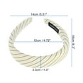 thumbnail image 3 of Unique Bargains 1 Pc Classic Elegant Wide Twill Headband for Women for Girls 6.30"x5.51" Brown Beige, 3 of 4
