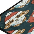 thumbnail image 4 of Dreamtimes Kitchen Rugs,Happy New Year Cute Corgi Non Slip Washable Cushioned Carpets Polyester AntiFatigue Comfort Porch Floor Mat Christmas Decoration 39×20 in, 4 of 7