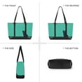 thumbnail image 6 of FORMRS Canvas Laptop Tote Bag for Women with 15.6" Computer Compartments Shoulder Handbag, Green Cat, 6 of 7