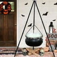 thumbnail image 4 of Herrnalise Halloween Decorations Outdoor,Large Witches Cauldron on Tripod with String Lights and Smoke,Black Plastic Bowl Witches Cauldron Decoration for Halloween Home Yard Decor, 4 of 8