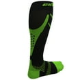 thumbnail image 3 of CSX Compression Socks, Sport Recovery Style, 15-20 mmHg, Green on Black, Small, 3 of 5