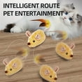 thumbnail image 2 of SUGARMOM Interactive Plush Cat Toy with Sound and LED Lights - USB Rechargeable Automatic Moving Mouse with Turnaround Steering and Obstacle Avoidance - Durable Electric Teaser Pet Toy wi, 2 of 7