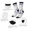 thumbnail image 3 of Cauagu Indigo Tie Dye Print Crew Socks for Women and Men,Adult Athletic Running Socks 1-Pair Sports Socks Work Gear Socks with Moisture Wicking, 3 of 6