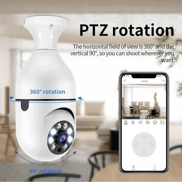 Wireless WiFi Light Bulb Camera Security Camera 1080p WiFi Smart