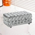 thumbnail image 6 of Milageto Jewelry Box Gorgeous Jewelry Case Rectangle Home Decor Trinket Organizer Box argent, 6 of 8