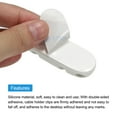 thumbnail image 4 of 3pcs Cable Clips Cord Organizer for Desk, 3 Slots Silicone Adhesive Cord Holders Organizer Cable Management, White, 4 of 5