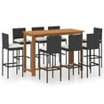 thumbnail image 4 of vidaXL Patio Bar Set Bar Table and Stools Patio Furniture Set with Cushions, 4 of 31