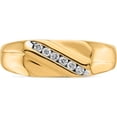thumbnail image 4 of 14K Yellow Gold Diamond Mens Ring (Size 10) Made In India rm5816-013-ya, 4 of 5