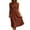 Brown, variant on Women's Dress Sleeveless Women Solid Color Dress Blue L