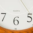 thumbnail image 6 of Seiko 13" Round Brown Oak Quiet Sweep Wall Clock, Analog, Quartz QXA129BLH, 6 of 6