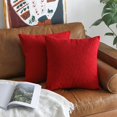thumbnail image 1 of Taie d'Oreiller Décorative à Rayures Douces pour Lit / Canapé, 2 pcs, 20 "X 20" (50 Cm), Rouge d'Épine-vinette, 1 of 6