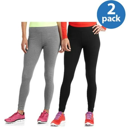 Danskin Now Women;s Dri-More Core Leggings, 2-Pack Value Bundle
