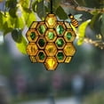 thumbnail image 3 of Bee Sun Catcher Ornament - Acrylic Honeycomb Window Hanging Decor for Home, Garden Nursery - Cute Bee Bee Wall Art, Spring & Summer Decor Handmade Housewarming Gift for Women, Mom, Grandma, 3 of 4