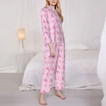 thumbnail image 3 of Pofeuu Breast Cancer Awareness 1 Print Womens Pajamas Set Long Sleeve Sleepwear Button Down Nightwear Soft Pj Lounge Sets Button Down Pajamas Women-XX-Large, 3 of 7