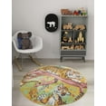 thumbnail image 3 of Unique Loom Whimsy Kids Collection Area Rug - Tigger (6' 1" Round Multi/Black), 3 of 9