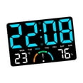 thumbnail image 1 of Reloj de pared digital, reloj digital, reloj despertador, reloj electrónico para la mesita de noche de la oficina. Azul, 1 of 7