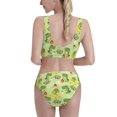 thumbnail image 3 of Picia Cute Dinosaurs Cartoon Women's High Waisted Bikini Scoop Neck Swimsuit Two Pieces Bathing Suit-Small, 3 of 8