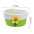 thumbnail image 3 of OANLKGI 7 in Cotton Rope Storage Basket With Cute Flower Decor Small Woven Organizer Bin Candy Holder For Halloween Thanksgiving Desktop Snack Key Makeup Home Tabletop Decor, 3 of 6