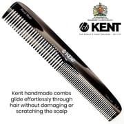 Kent 9T Fine Tooth and Wide Tooth Comb Detangler Hair Combs - Large Handmade and Saw-Cut Dressing Comb - Wet Hair Comb for Women and Durable Grooming Comb for Men Made in England