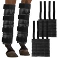 thumbnail image 1 of 1 par botas hielo caballos, 16.5 x 17.3 pulgadas, envolturas enfriamiento lesiones caballos, paquete frío reutilizable botas hielo correas flexibles, tamaño universal, 1 of 6