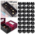 thumbnail image 1 of 200Pcs Chocolate Boxes Packaging Stand Dessert Packaging Black Paper Lining Material Chocolate Packaging Tray Gift Tea Party, 1 of 6