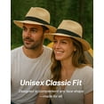thumbnail image 5 of Zylioo Small Heads Straw Panama Hats,Fedora Beach Sun Hat for Petite Heads,Wide Brim Summer Travel Hat, 5 of 7