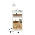 thumbnail image 5 of Furinno 3-Tier USB and Type-C Charging Port Open Storage Side Table with Metal Frame, 5 of 7