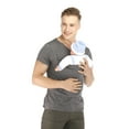 thumbnail image 3 of Men's Baby Carrier Hoodie, Short Sleeve T-Shirt with Inner Kangaroo Pocket for Newborn Bonding and Hands-Free Carry, 3 of 5