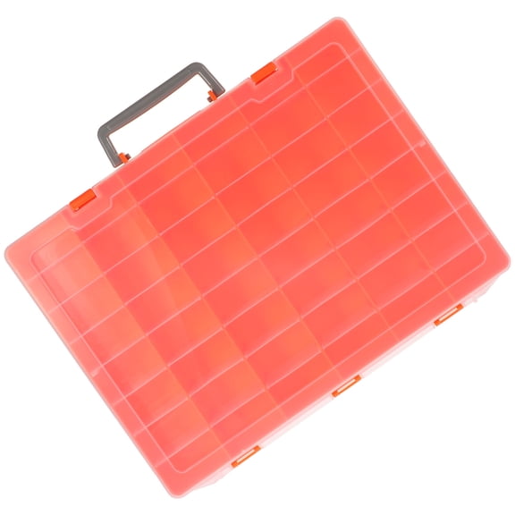 Topbathy 48 Compartment Plastic Organizer Box with Dividers for Hardware and Tools Storage Container with Handle for Small Parts and Jewelry