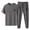 Grey, variant on JIKNTTR Men's Polo Shirt And Shorts Set Ice Silk Breathable Stretchy Thin Short Sleeve Two Piece Set Sports Jogging Tracksuit