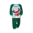 thumbnail image 2 of KOMOO Christmas Family Matching Pajamas for The Whole Family Cartoon Elk Print Tops Striped Pants Xmas Pajamas Parent-Child Outfit Pjs, 2 of 7