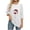 White, variant on Ltctricy Women's Tunic Tops 3/4 Length Sleeve Crew Neck Curved Hem Christmas Printed Ribbed Knit T Shirts Casual Tee Blouses(White,X-Large)