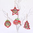 thumbnail image 2 of Adornos navideños de madera Adornos para árboles Artesanías colgantes de madera Papá Noel Irfora Artesanía colgante, 2 of 6