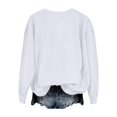 thumbnail image 4 of Xingjin Women's Halloween Sweatshirt 2026 Trendy Graphic Print Crewneck Long Sleeve Soft Pullover Fall Shirt Fashion Look Collection,White,L, 4 of 5