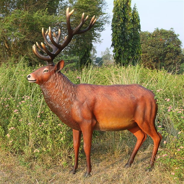 Design Toscano GrandScale Red Deer Buck Statue