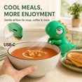 thumbnail image 6 of Mini Food Cooling Fan, Cooling Clip-On Fan for Cup, Bowl & Mug, USB-C Rechargeable Coffee Chiller, Cute Dinosaur Hands-Free Fan for Hot Soup, Noodles, Tea and Hot Drinks, 6 of 6