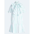 thumbnail image 5 of Free Assembly Women's Tie Neck Striped Cotton Mini Dress, Sizes XS-4X, 5 of 5