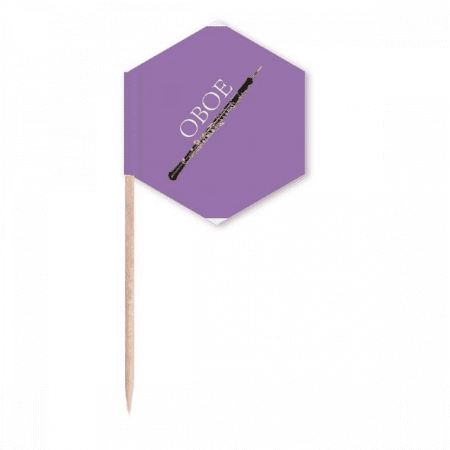 Music Classical Instrument Oboe Toothpick Flags Cupcake Picks Party Celebration