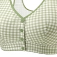thumbnail image 4 of Xdegoge Women's Wide Strap Front Closure Gingham Bra Wireless Padded Support Breathable Plaid Fabric Bras Full Coverage Casual Brassiere Convenient On/Off Ideal for Daily Wear, 4 of 4