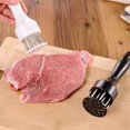 thumbnail image 4 of 2Pcs Professional Meat Tenderizing Tool, Stainless Steel Meat Shredding Needle, Suitable For Outdoor , Kitchen Utensils, Barbecue Pork Chops Meat Loosening Device (White+Black), 4 of 5