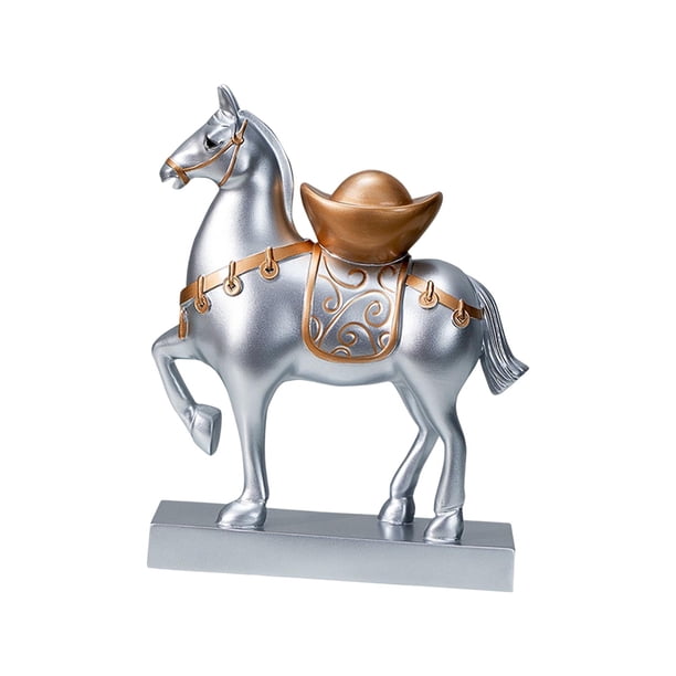 Estatuilla creativa de estatua de caballo, adorno de caballo de resina, escultura de Animal, arte decorativo, artesanía para sala de estar, decoración Estilo Macarena estatuilla de caballo