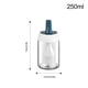 thumbnail image 5 of Bewildely Botella de aceite de vidrio con cepillo para hornear, pastelería, cocina, herramienta de hilvanado de fluidos, transparente, recargable, Cocina y Comedor Azul 250ML Bewildely HA064279-02B, 5 of 6