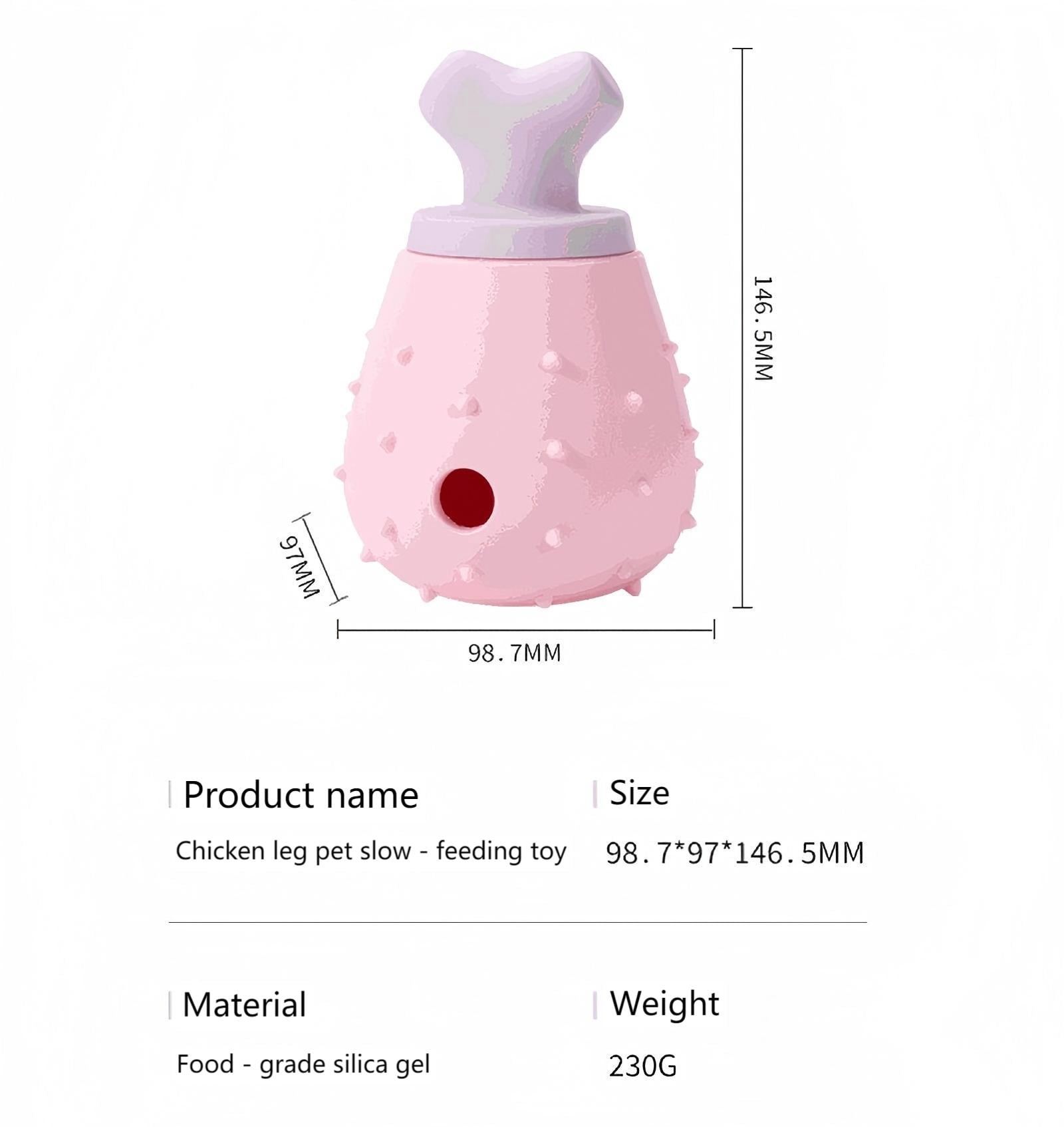 Chicken Leg Leaky Food Toys Choking Slow Food Grinding Teeth Cleaning Educational Pet Dog Cat Interactive Slow Feeder Treat Ball