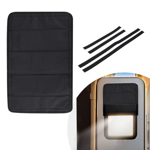 BougeRV Cubierta para puerta de RV, plegable, parasol para parabrisas, cortinas de ducha opacas, cobertura de accesorios para RV (25 x 16 pulgadas)
