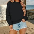 thumbnail image 5 of Ycuke Sweaters for Women Trendy Oversized Sweatshirt for Women Fall Outfits for Women 2024 Plus Size Sweaters Womens Tops Sudadera Con Cierre Hombre Cropped Sweatshirt Black/Red L, 5 of 7
