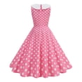 thumbnail image 4 of Noric Women's Vintage Polka Dot Midi Dresses Sleeveless Swing Dress Peter Pan Collar Casual Summer Dresses, 4 of 9