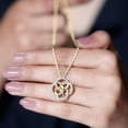 thumbnail image 6 of Rosec Jewels Lab Grown Diamond Flower Necklace for Women (EF-VS Grade Certified) - Interlocking Circle Necklace, 10K Yellow Gold, 6 of 8