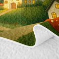 thumbnail image 5 of Homewish Mushrooms Moon Landscape Twin Quilt Set,Fungus Plant Twin Coverlet Set,Green Yellow,Black Reversible,2-Piece, 5 of 7