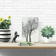 thumbnail image 3 of 1pc Abstract Black and White Tree Silhouette Iron Wall Art, 8x12 inch Forest Silhouette Metal Painting, Modern Home Decor, Minimalist Tree Branches Wall Hanging, 3 of 7